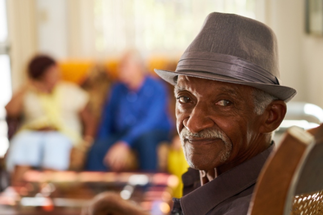 Elderly man in dementia care at Shreveport Manor